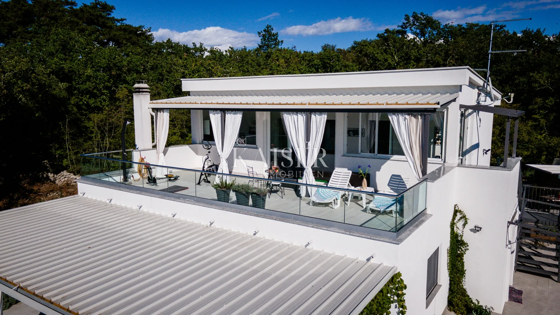otok krk, malinska-moderna vila 190m2 s pogledom na more - slika 25