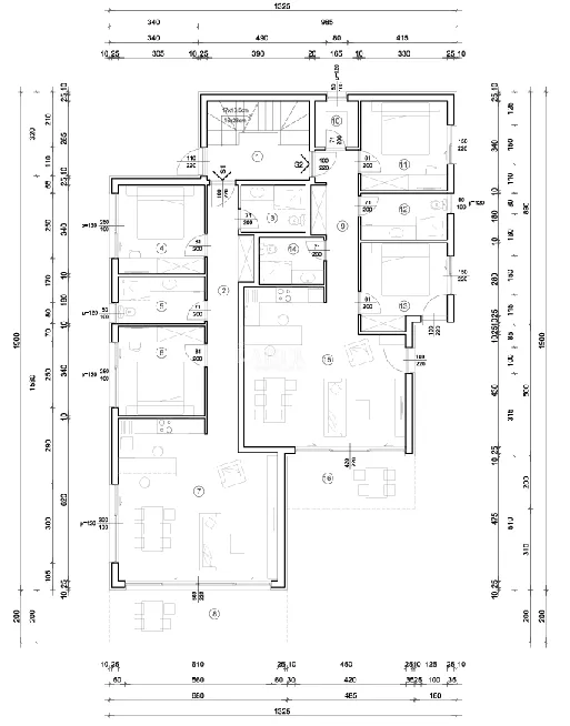linardići, otok krk- vila 410m2 s bazenom i pogledom na more - slika 32