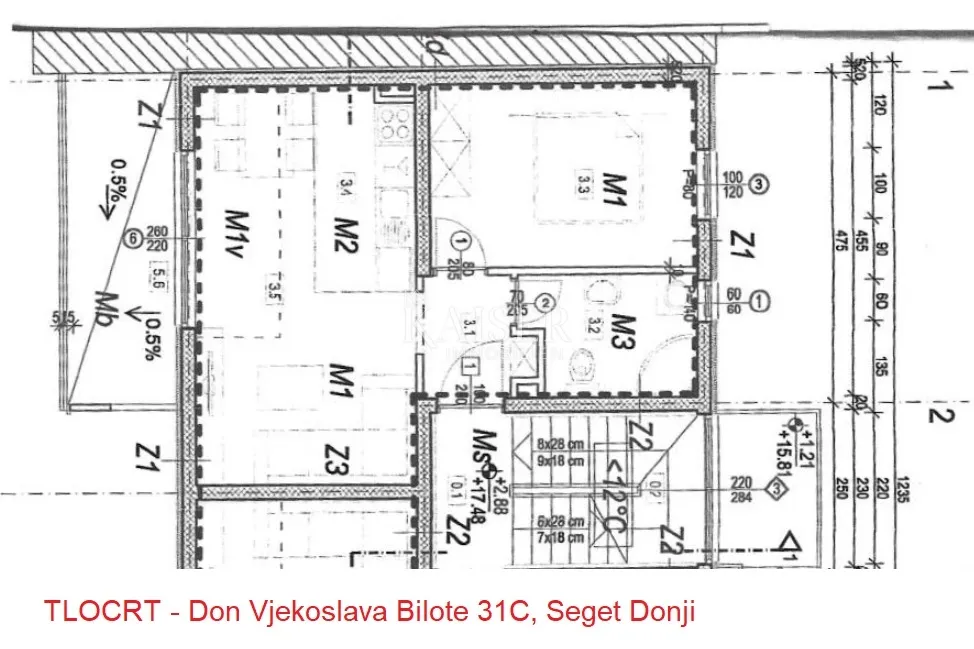seget donji, trogir - moderan stan s bazenom i parkingom, 500 m od mora - slika 16