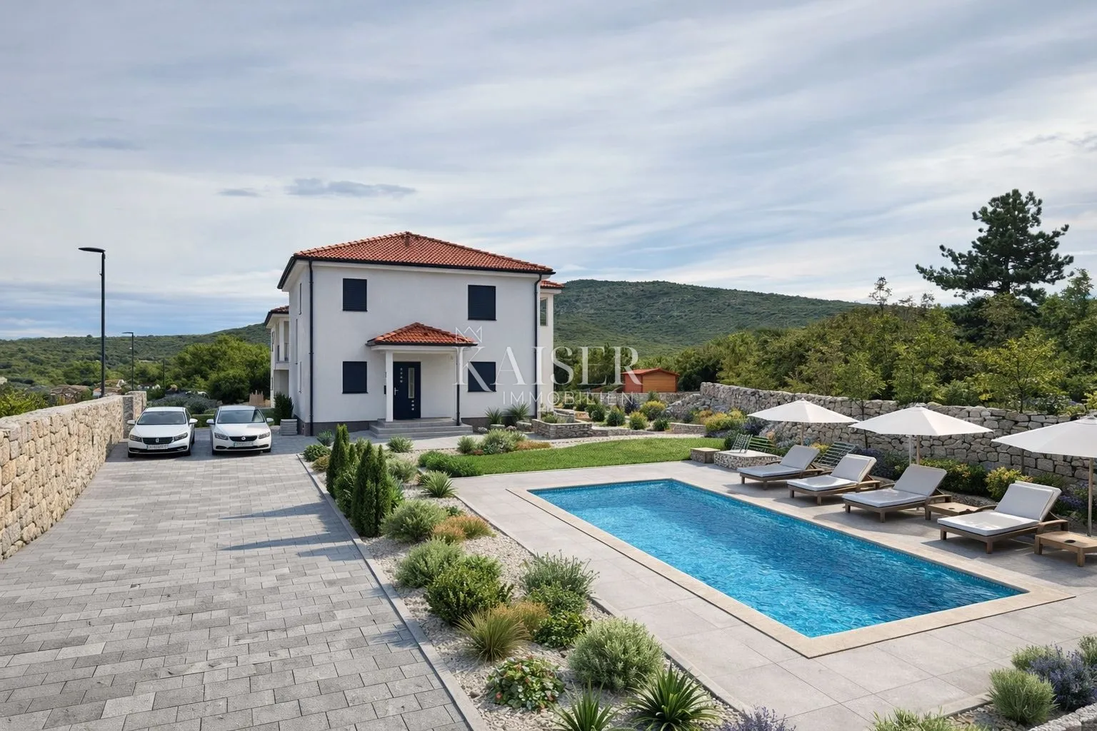 krk, vrbnik - samostojeća kuća 152m2, pogled more - slika 4