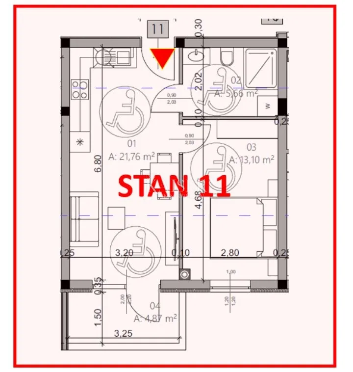 istra, pula- jednosoban stan 42m² s balkonom - slika 9