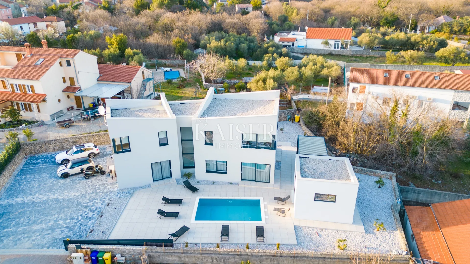 otok krk, - kornić: ekskluzivna vila sa grijanim bazenom - slika 3