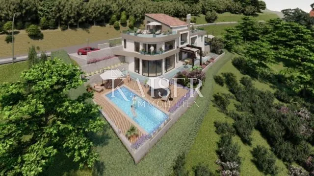 mošćenička draga, sveta jelena-zemljište sa predivnim pogledom na more - slika 13