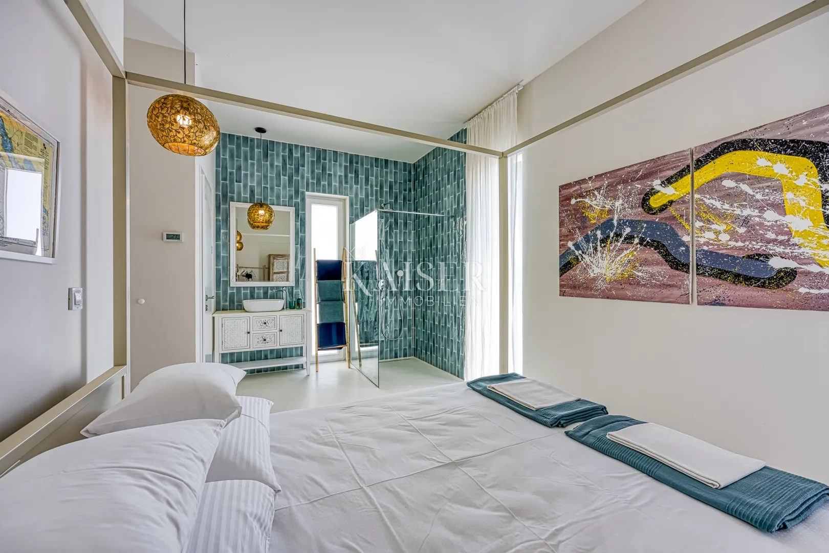 otok krk, okolica krka - predivna vila s pogledom na more, 110 m2 - slika 21