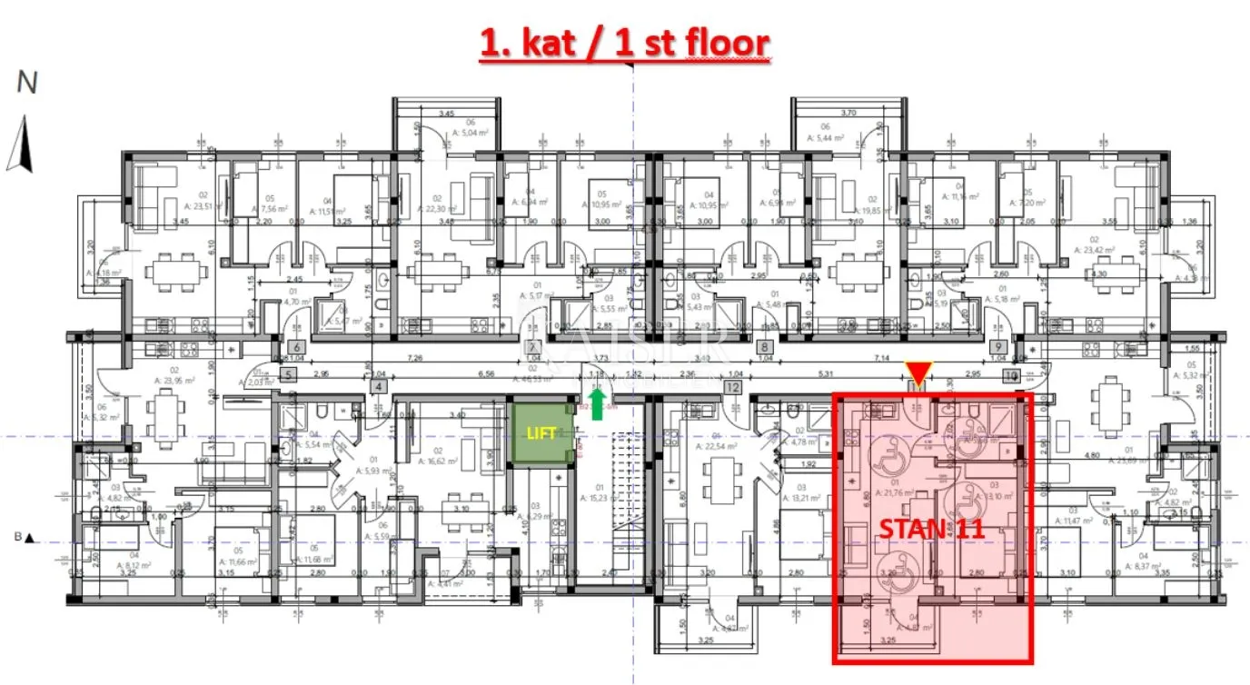 istra, pula- jednosoban stan 42m² s balkonom - slika 11