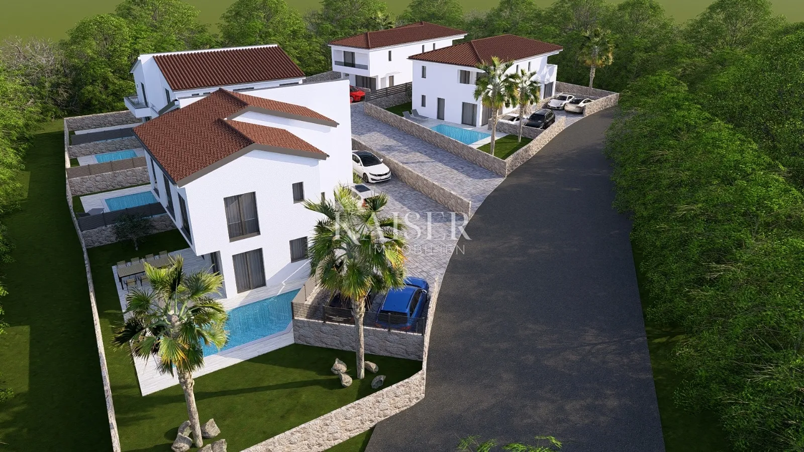 krk, malinska - duplex kuća 100m2, pogled more - slika 14