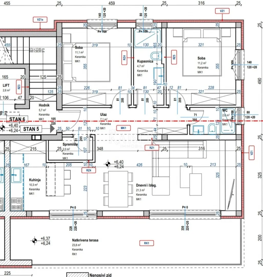 istra. poreč - dvosobni stan 82m2 s pogledom na more - slika 18