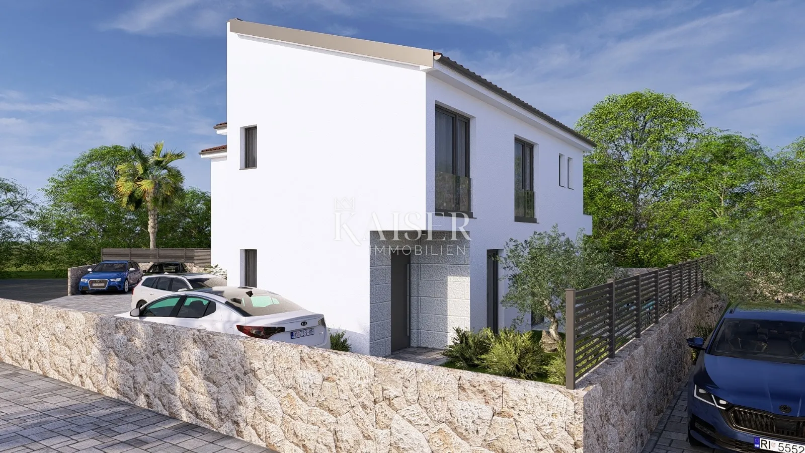 krk, malinska - duplex kuća 100m2, pogled more - slika 3