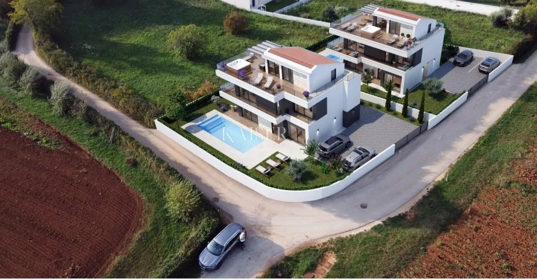istra, poreč- 4 km, vila s krovnom terasom i bazenom - slika 5