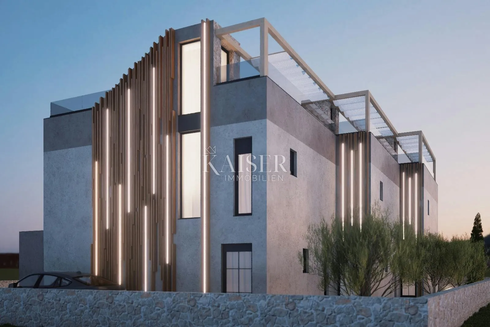 sukošan, zadar - tri moderne vile u nizu s krovnim terasama, 350 m od mora - slika 7
