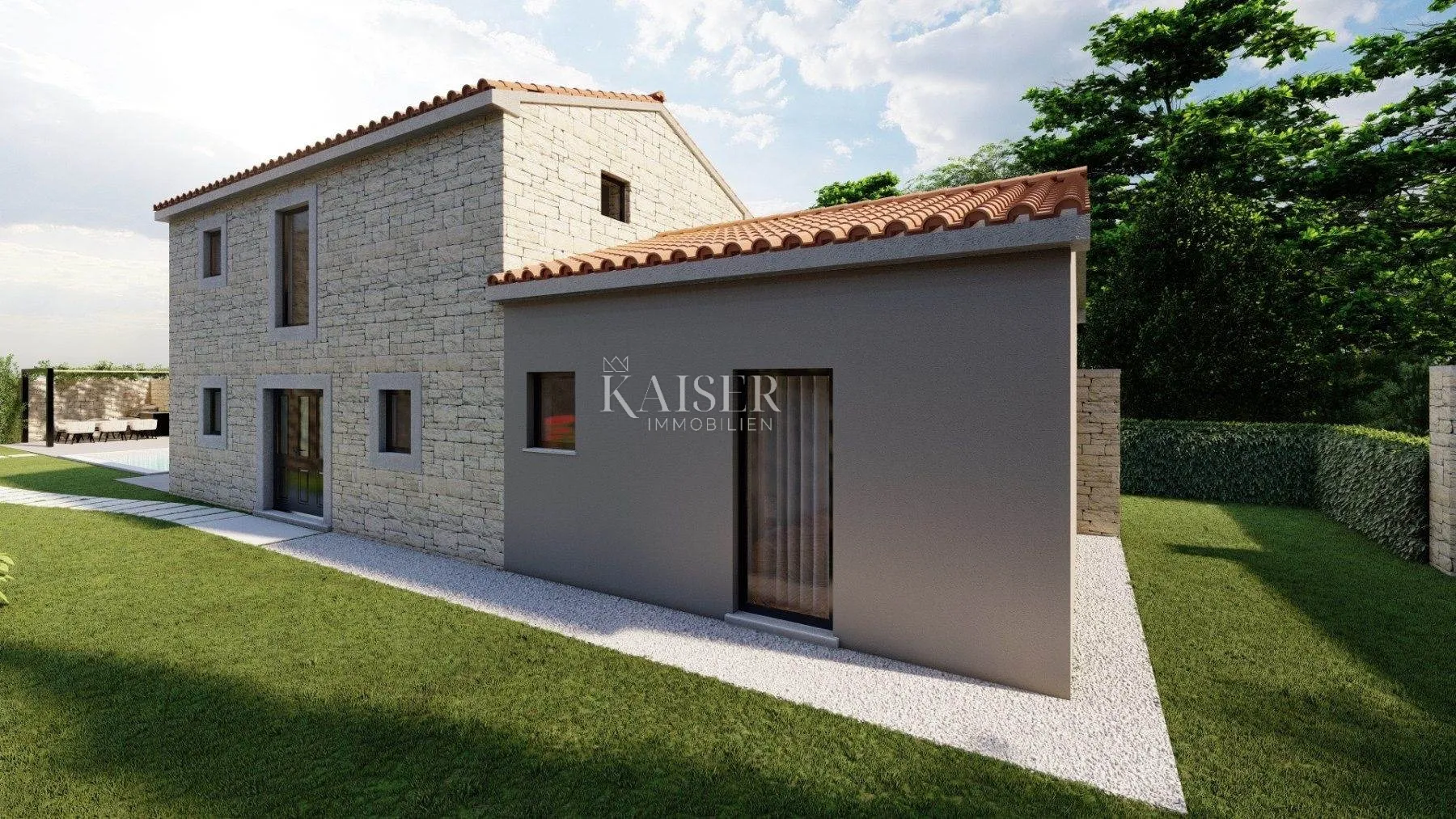 istra - poreč, kamena vila sa bazenom - slika 14