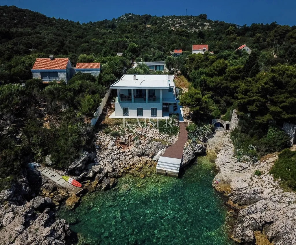 dubrovnik, otok koločep - jedinstvena moderna vila uz more s privatnim ulazom na plažu - slika 22