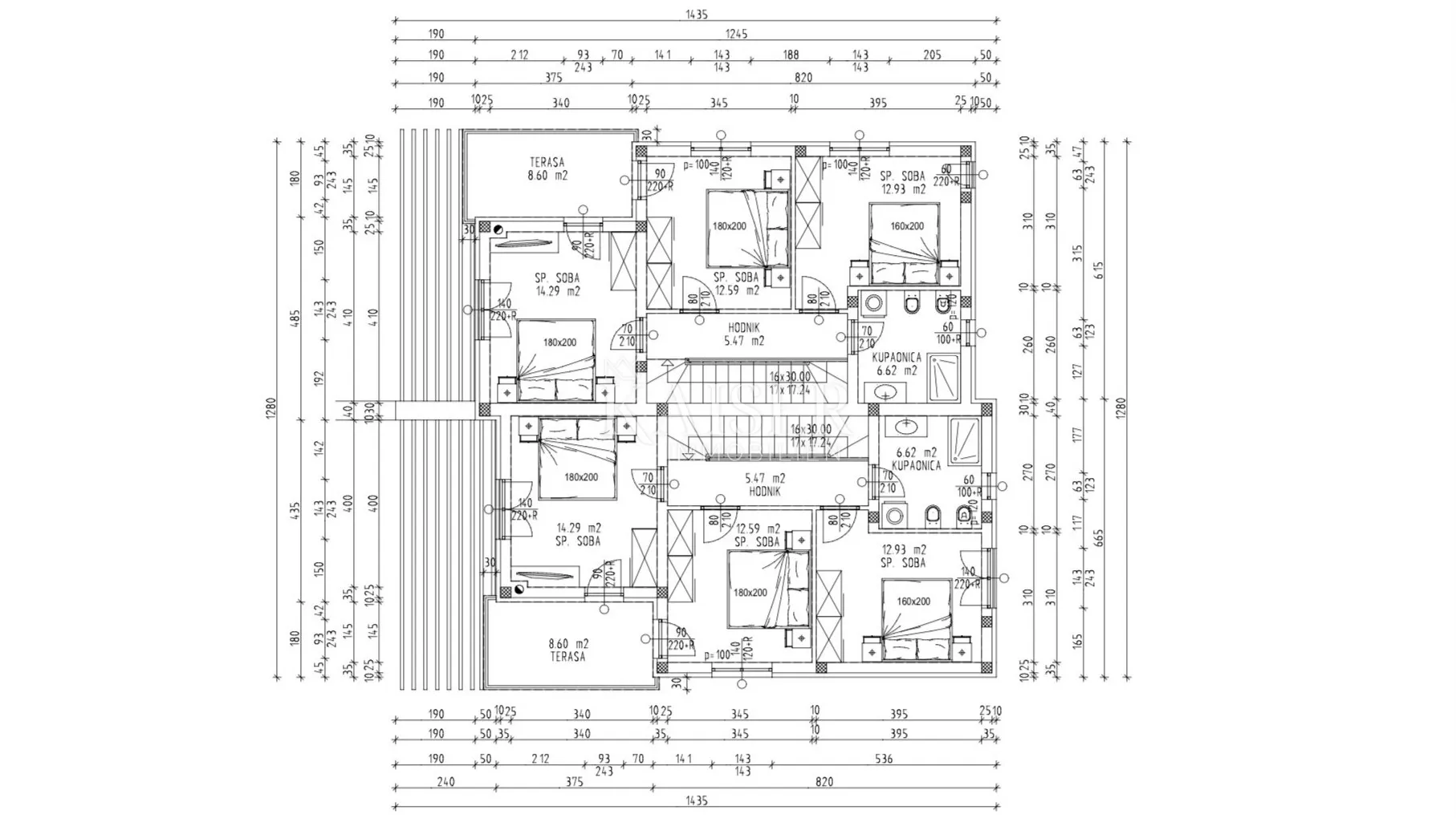 istra, umag okolica - dvojna kuća: dvoetažni stan sa bazenom; 120m2 - slika 15