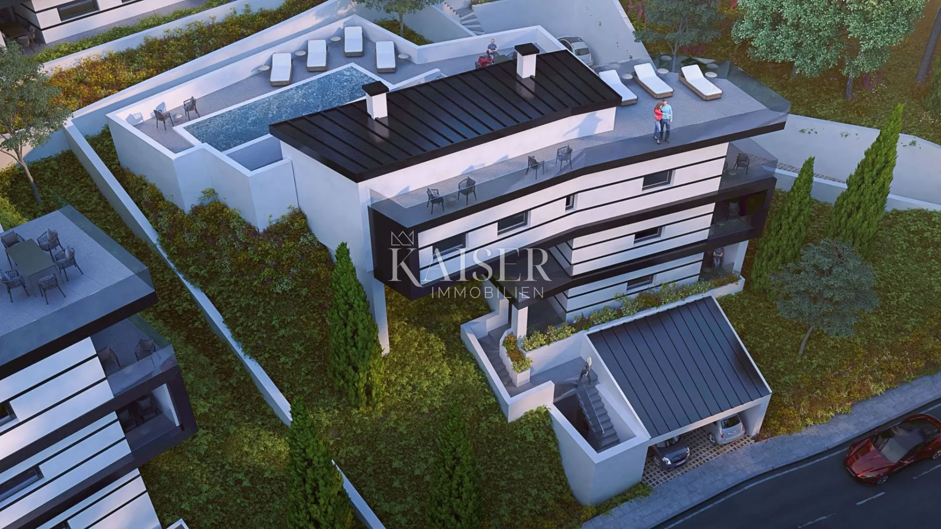 Opatijska rivijera – panoramsko zemljište iznad Lovrana s pravomoćnom građevinskom dozvolom - Liganj, Lovran