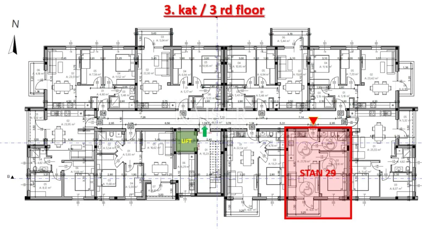 istra, pula- modern jednosoban stan 42m² s balkonom - slika 21