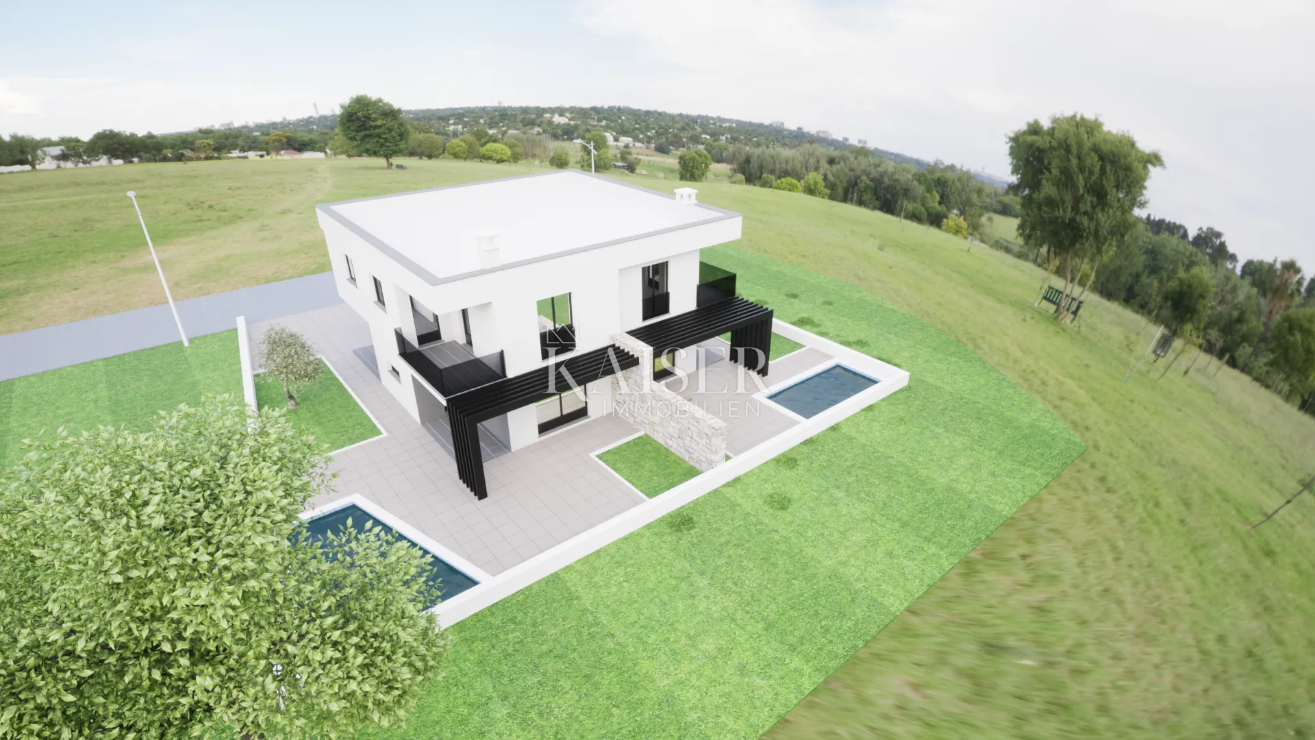istra, umag okolica - dvojna kuća: dvoetažni stan sa bazenom; 120m2 - slika 8