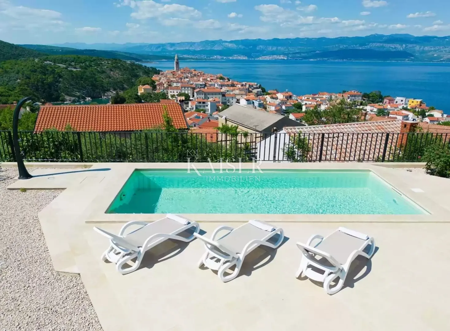 otok krk, vrbnik- moderna vila 127m2 panoramskim pogledom - slika 2