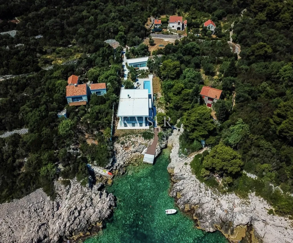 dubrovnik, otok koločep - jedinstvena moderna vila uz more s privatnim ulazom na plažu - slika 21