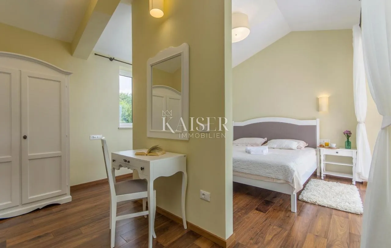 istra - poreč, kamena vila pogled more sa saunom - slika 24