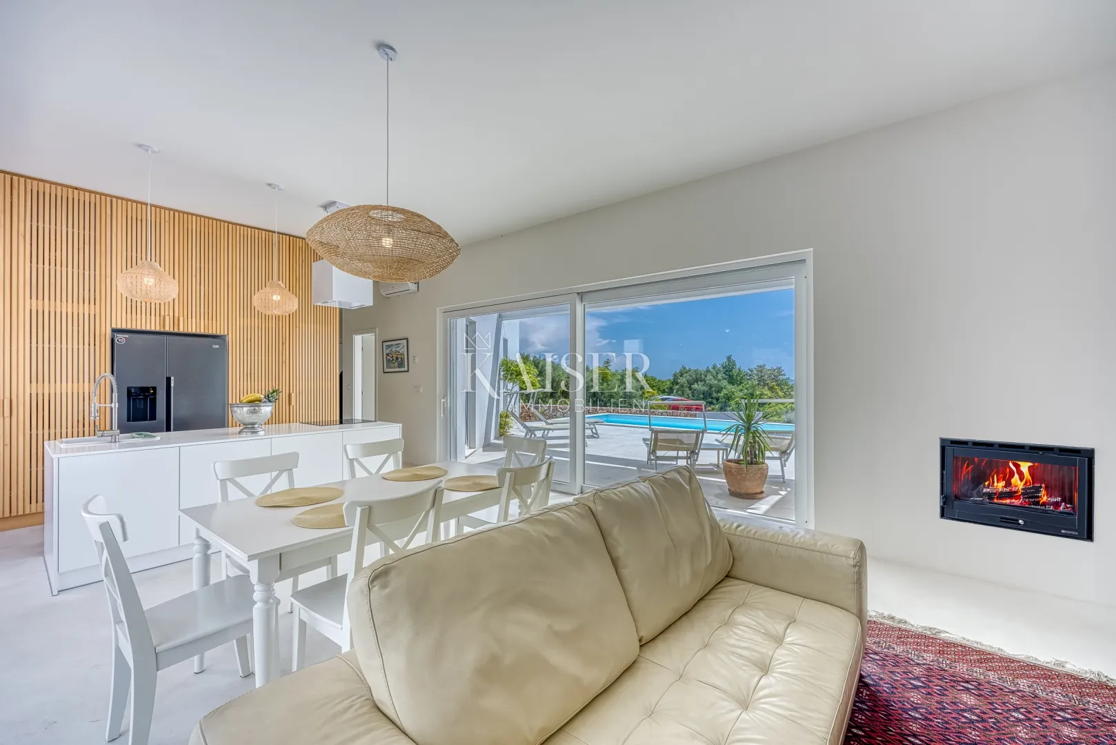 otok krk, okolica krka - predivna vila s pogledom na more, 110 m2 - slika 15