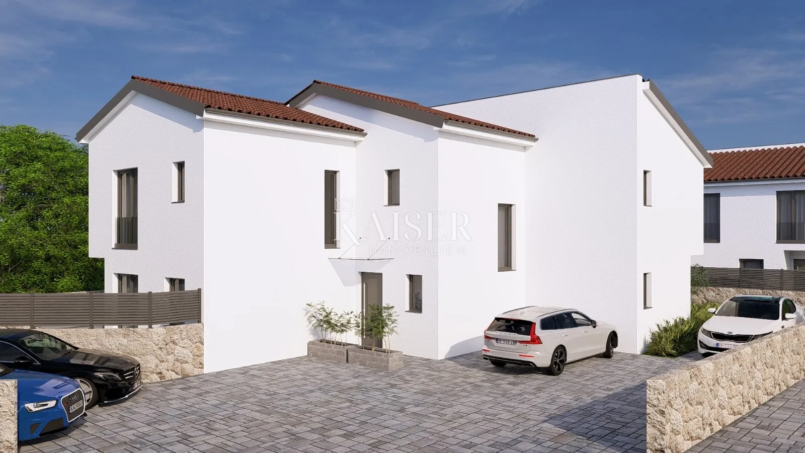 krk, malinska - duplex kuća 100m2, pogled more - slika 9