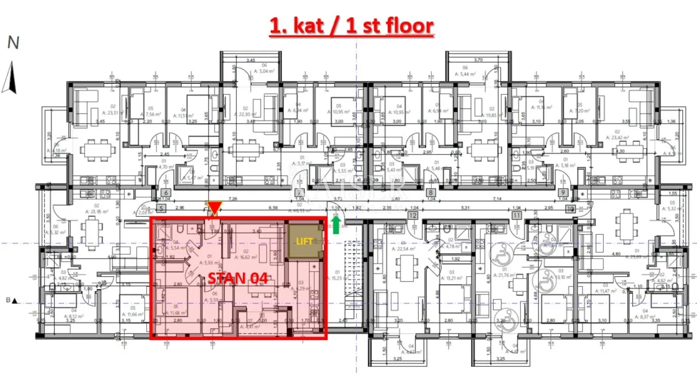 istra, pula- dvosoban stan 54m2 u novogradnji s liftom - slika 15