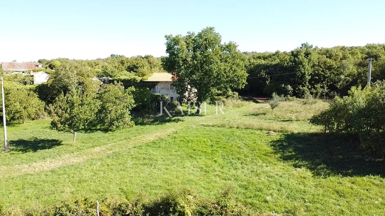 istra, oprtalj - građevinsko zemljište 4500 m2 s dvije kamene kuće - slika 6