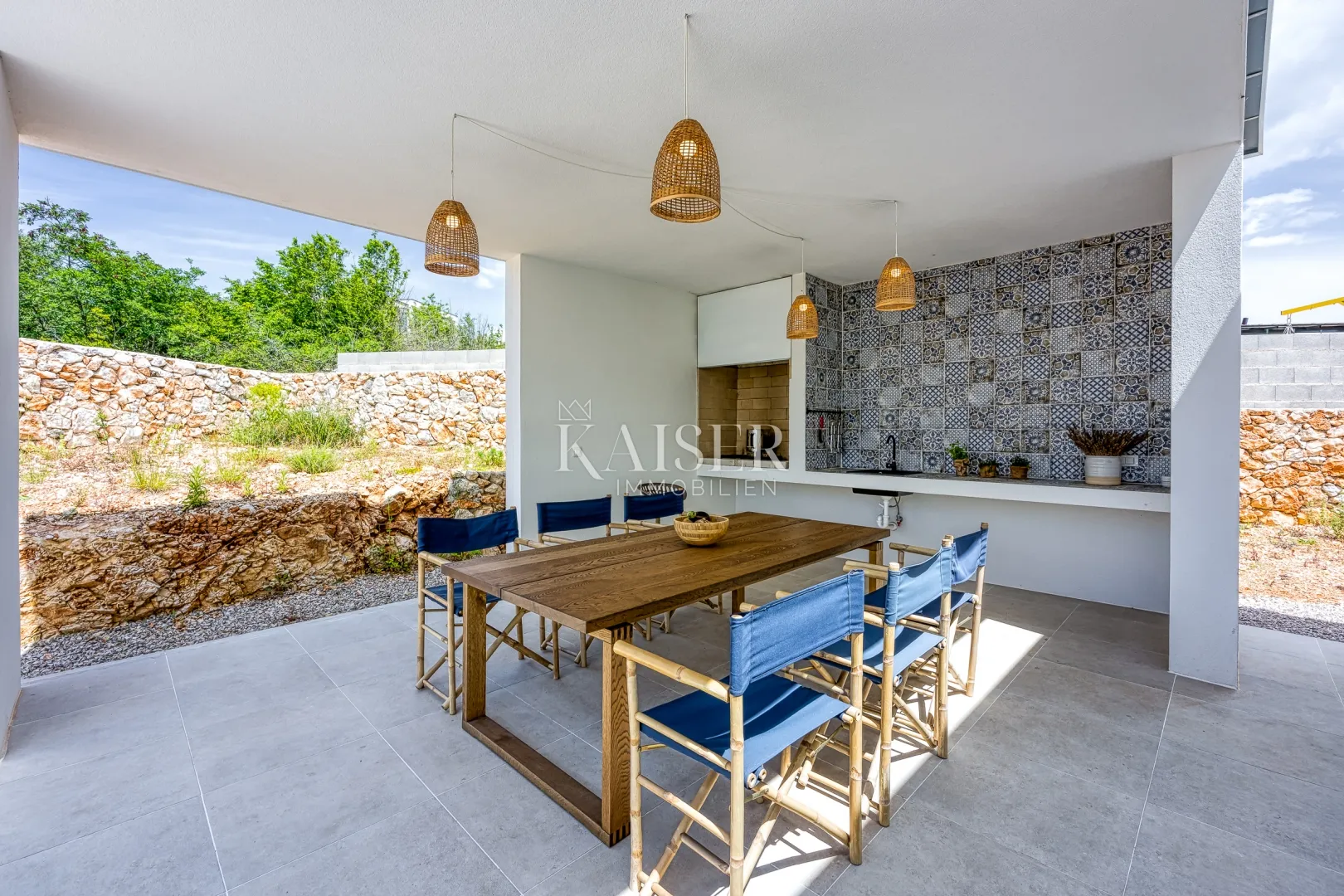 otok krk, okolica krka - predivna vila s pogledom na more, 110 m2 - slika 8