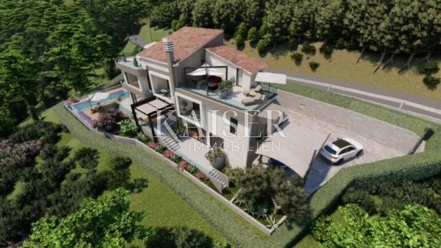 mošćenička draga, sveta jelena-zemljište sa predivnim pogledom na more - slika 12