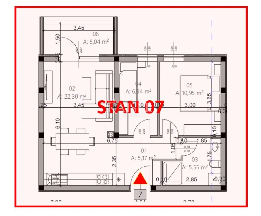 istra, pula- dvosoban stan 54m2 u novogradnji s liftom - slika 14