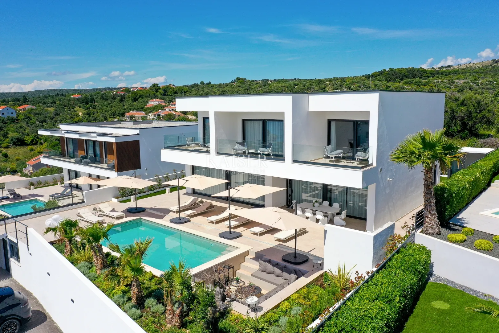 Otok Pag - moderna villa sa pogledom na more 305m2 - Lun, Novalja