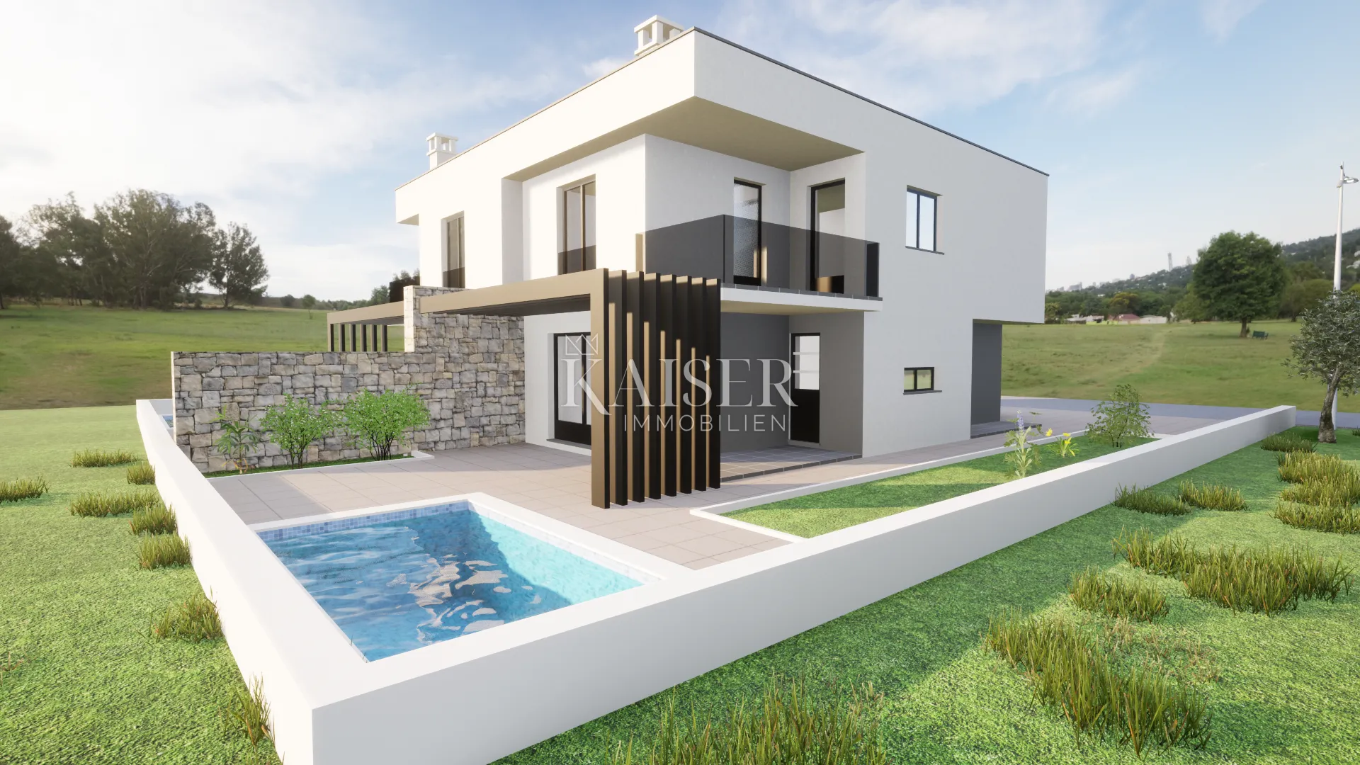 istra, umag okolica - dvojna kuća: dvoetažni stan sa bazenom; 120m2 - slika 3