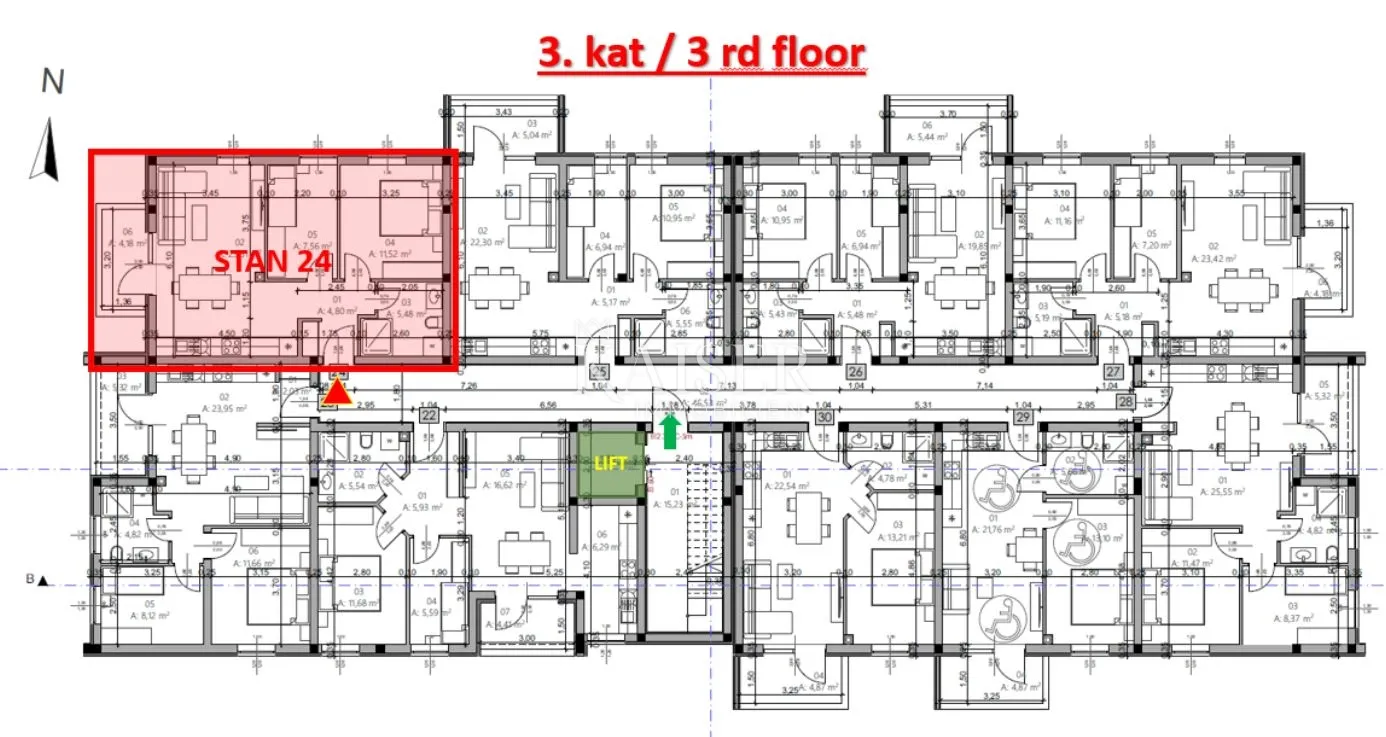 istra, pula – moderan dvosoban stan 54m² s balkonom - slika 12