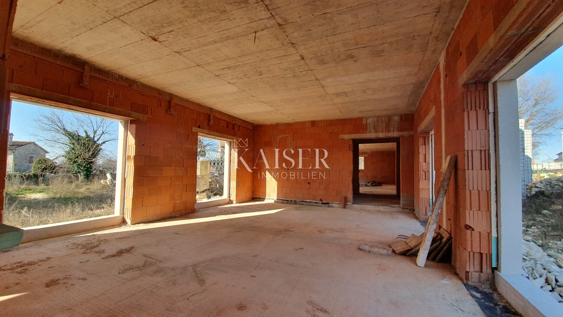 istra - lovreč, kamena roh bau vila pogled more - slika 10