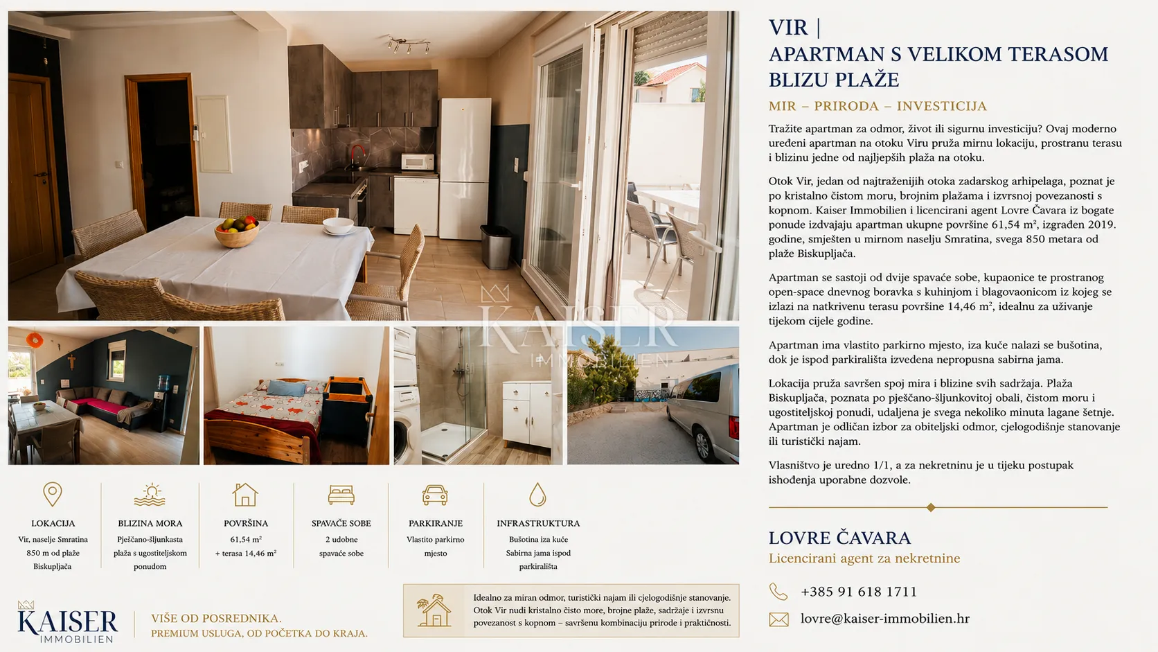 zadar, vir - apartman s velikom terasom blizu plaže - slika 8