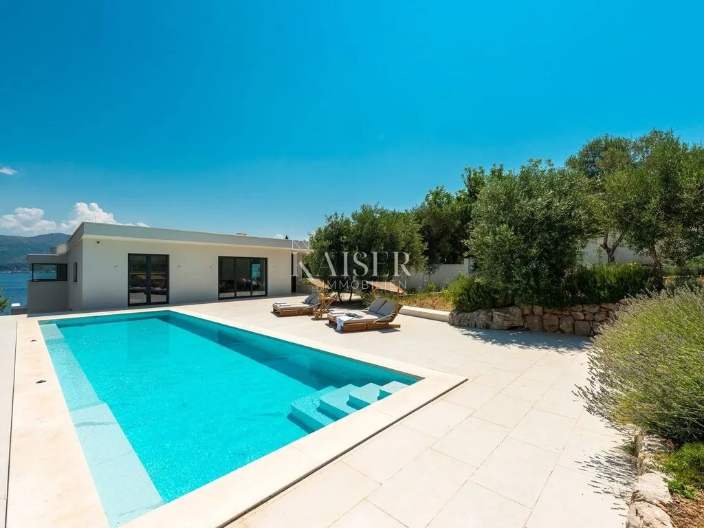 dubrovnik, otok koločep - jedinstvena moderna vila uz more s privatnim ulazom na plažu - slika 11