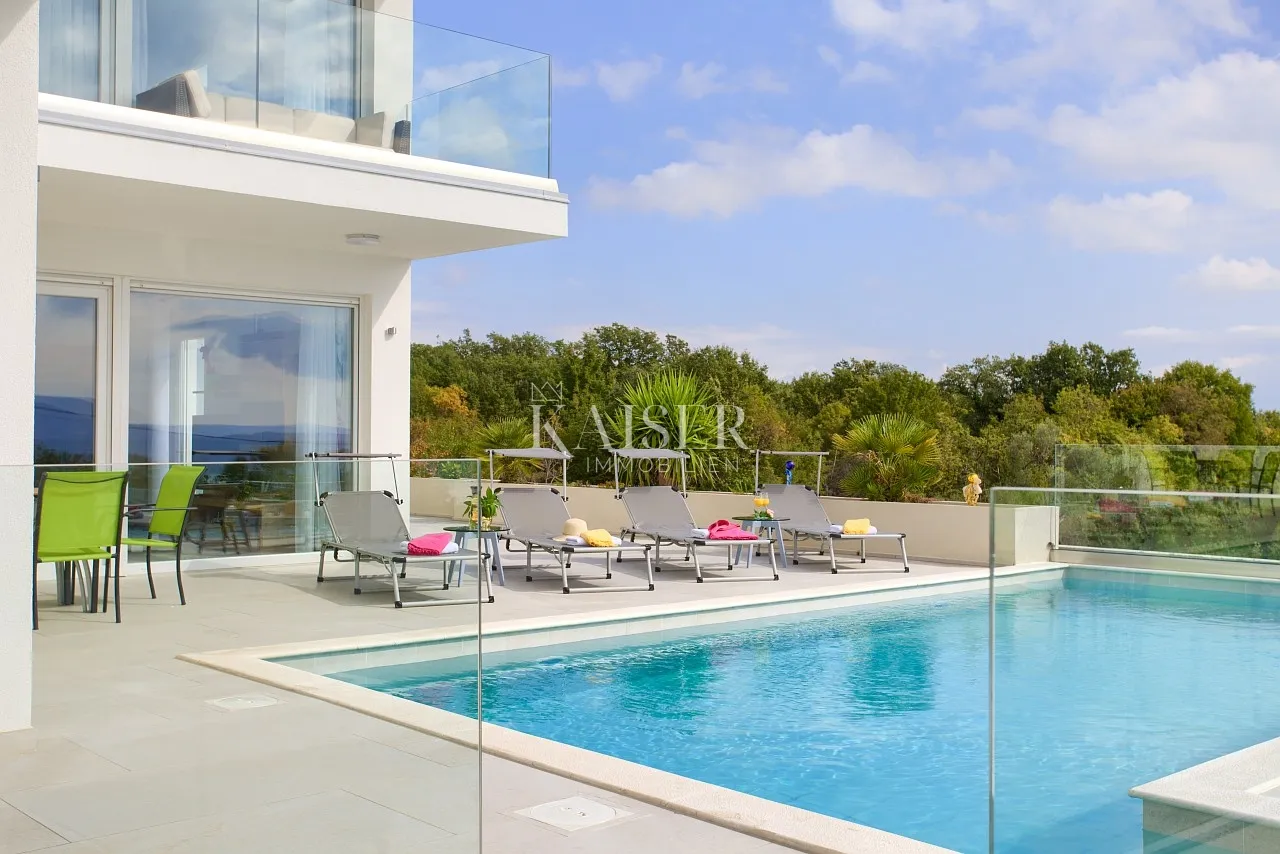 otok krk, okolica- moderan apartman 78m2 s bazenom - slika 16