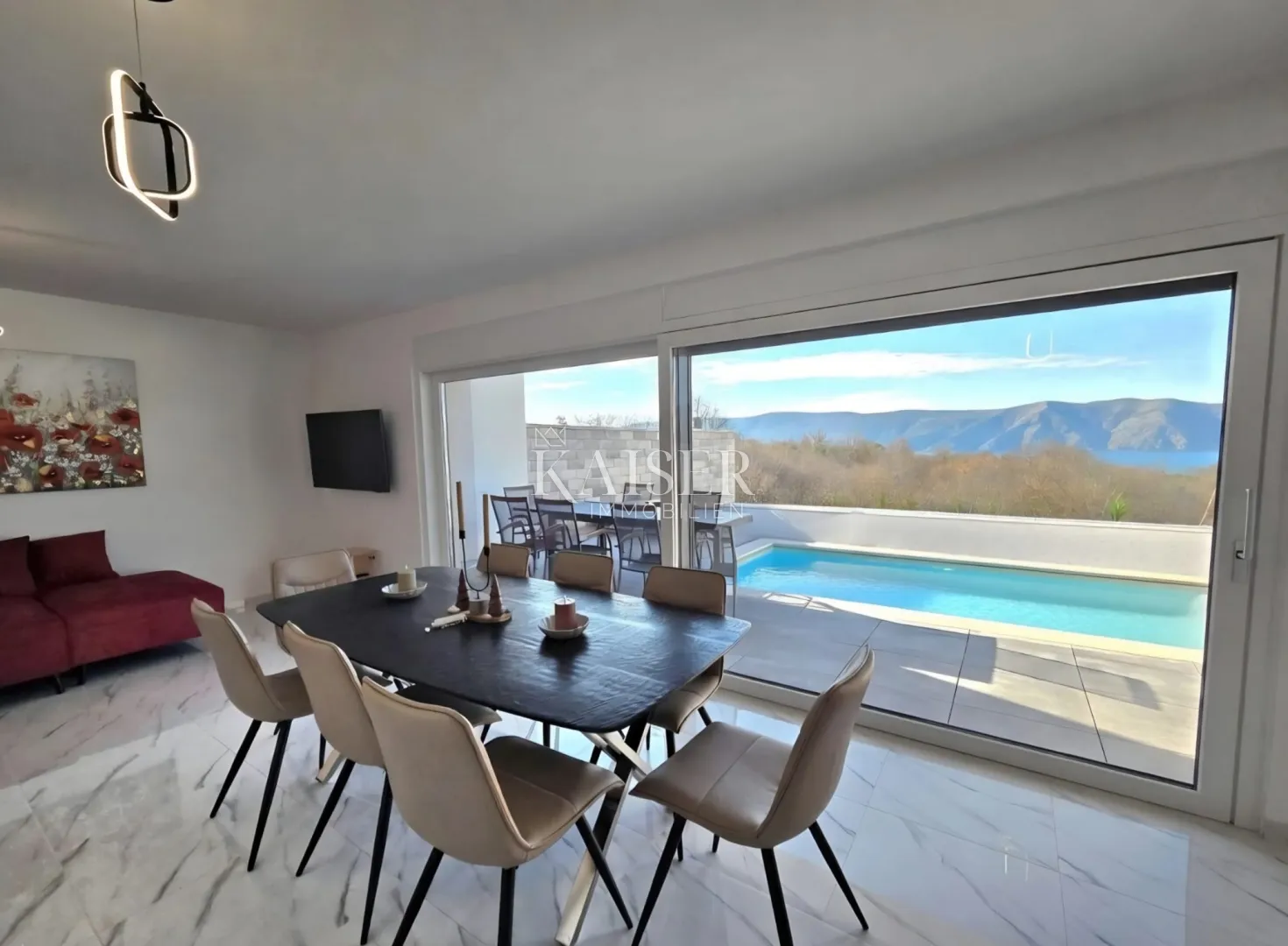 otok krk, brzac - duplex 157m2, pogled more - slika 2