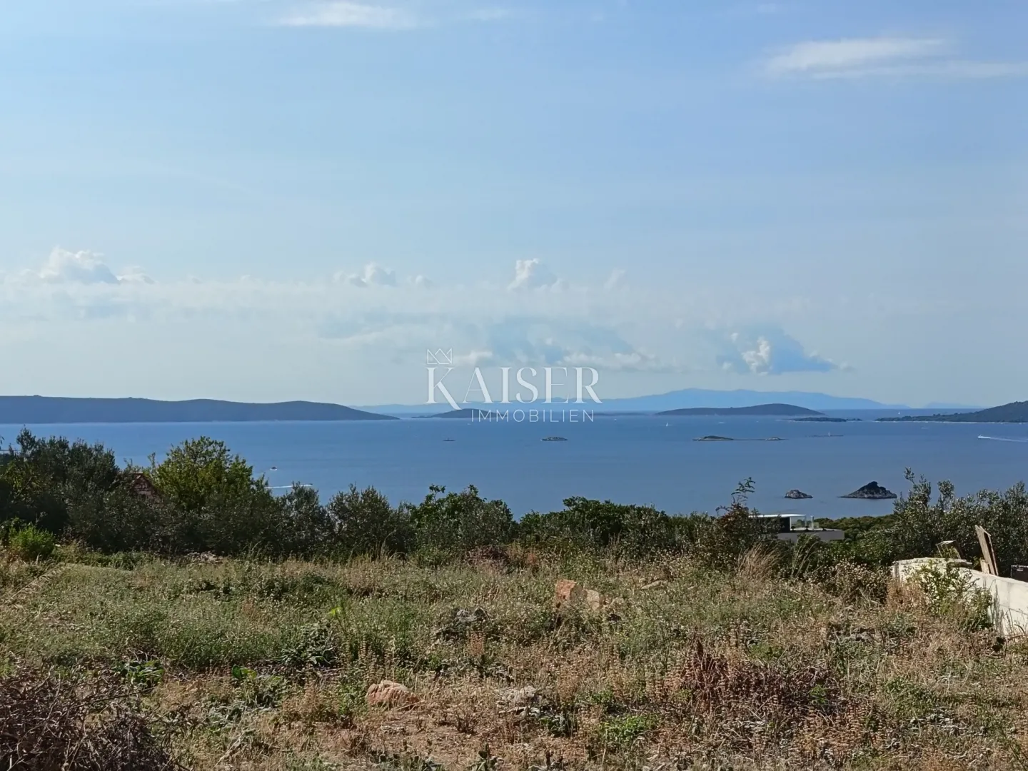Seget Donji - Građevinsko zemljište s panoramskim pogledom na more - Seget Donji, Seget
