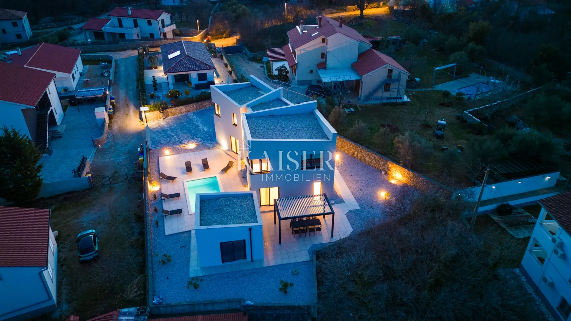 otok krk, - kornić: ekskluzivna vila sa grijanim bazenom - slika 12