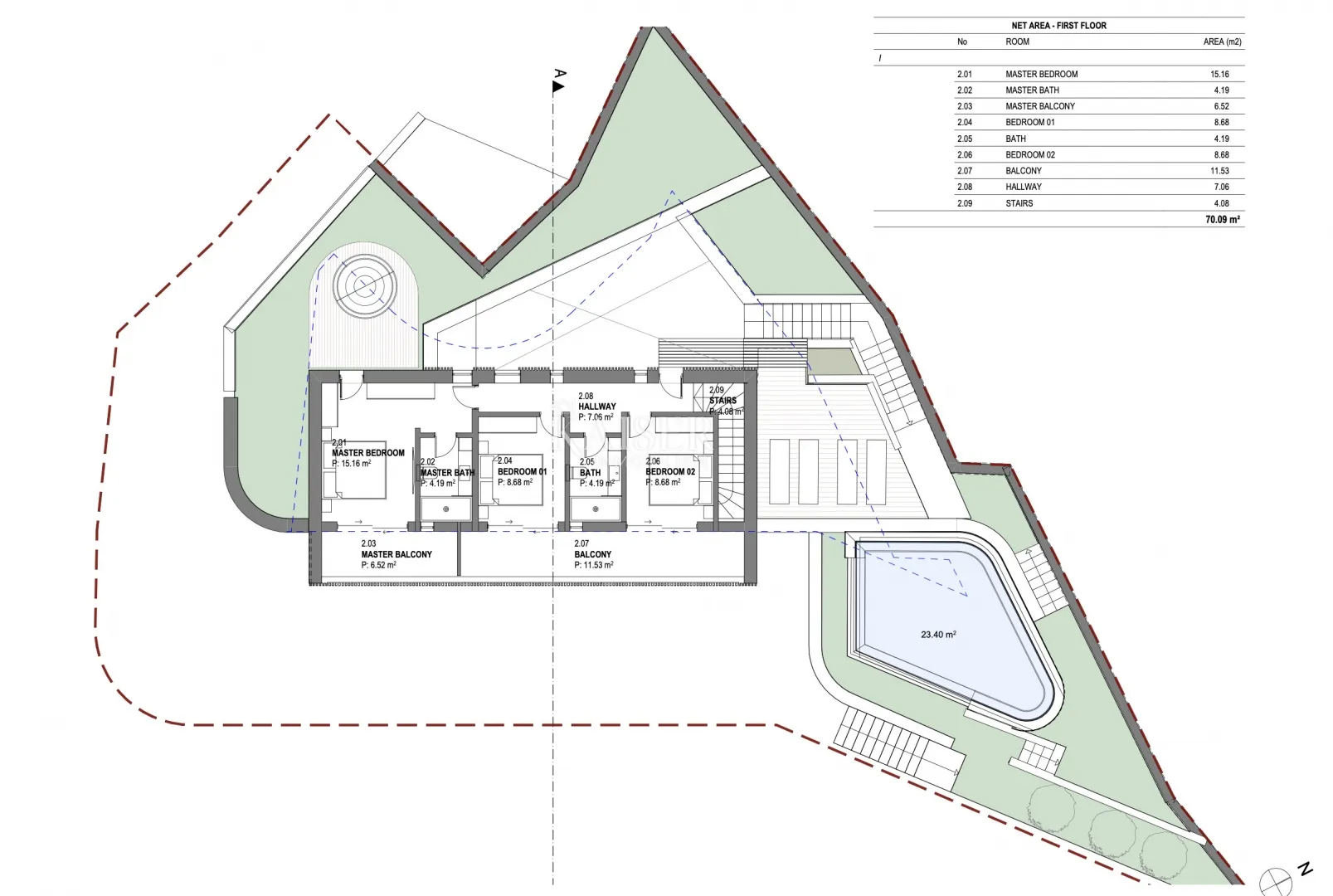 rabac - građevinsko zemljište s idejnim projektom, 435 m2 - slika 6