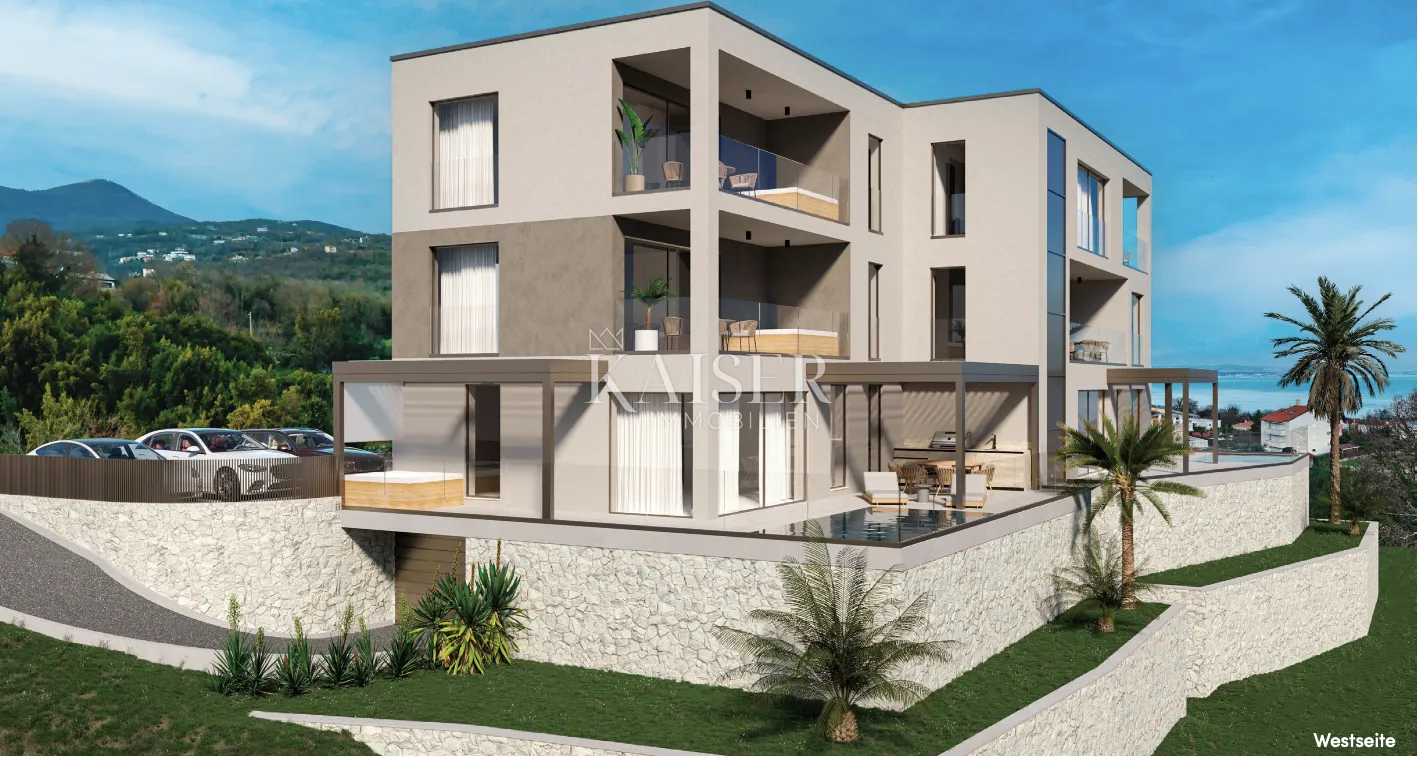 Opatija - Ičići, građevinsko zemljište s dozvolom za izgradnju stambene zgrade - Ičići, Opatija