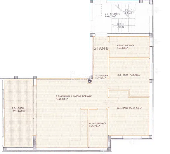 sukošan, zadar - moderan dvosoban apartman s lođom i pogledom na more - slika 89