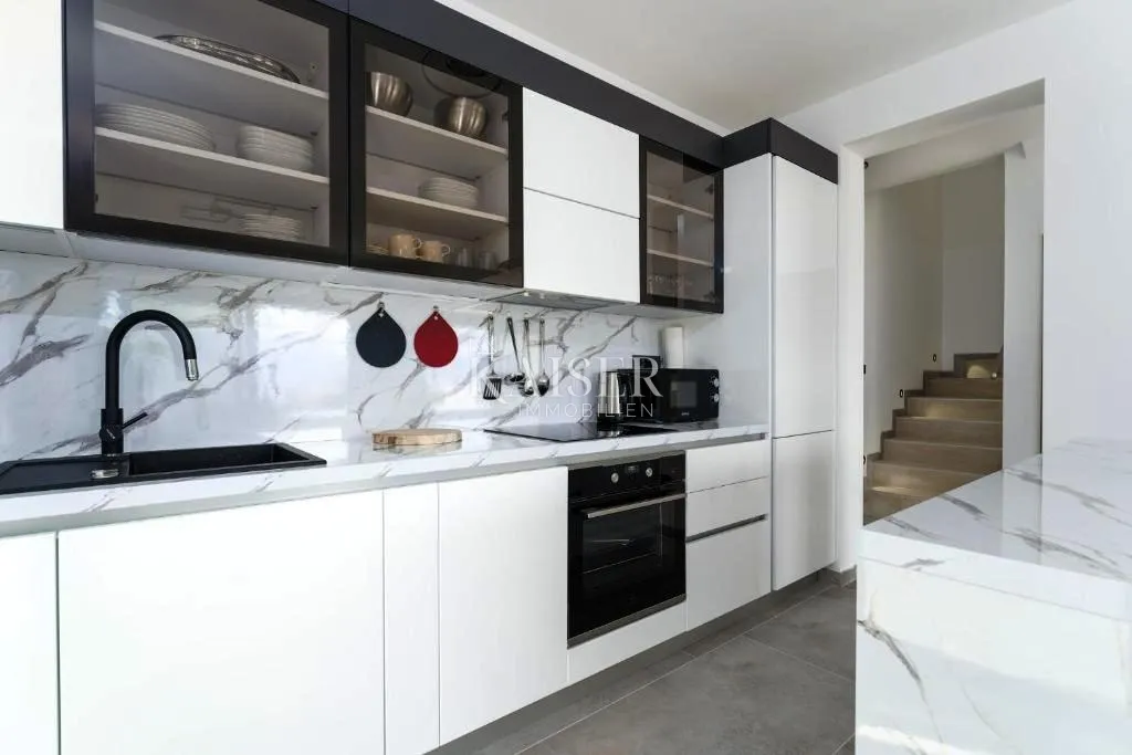 krk, risika - moderna dvojna kuća, 150 m2, pogled more - slika 9