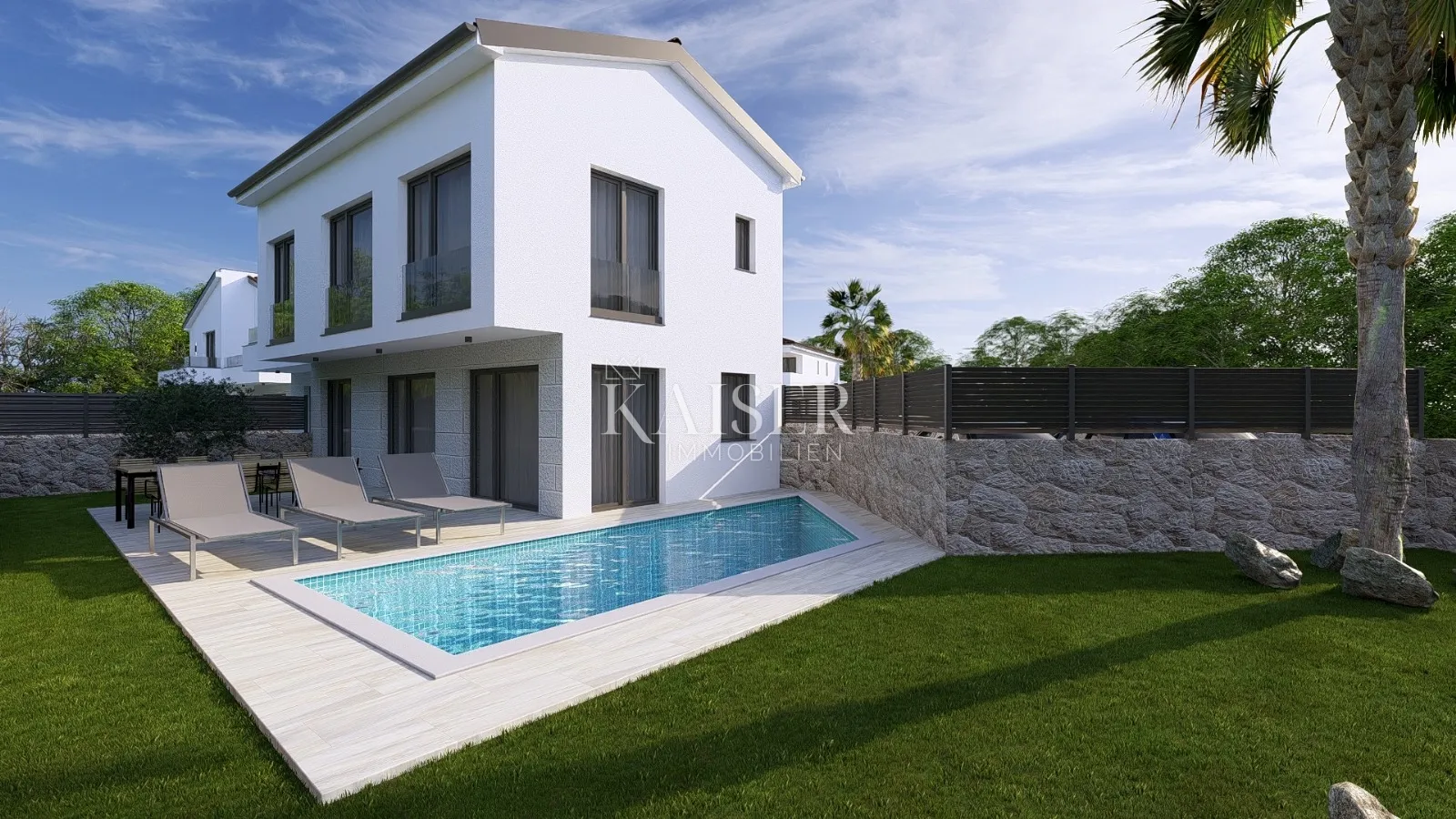 krk, malinska - duplex kuća 100m2, pogled more - slika 2