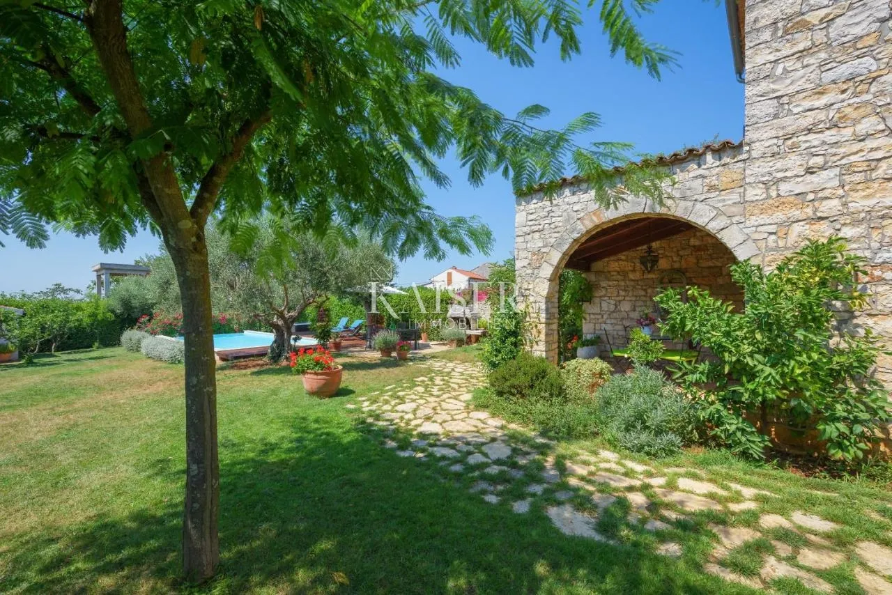 istra - nova vas, kamena kuća sa bazenom pogled more - slika 23