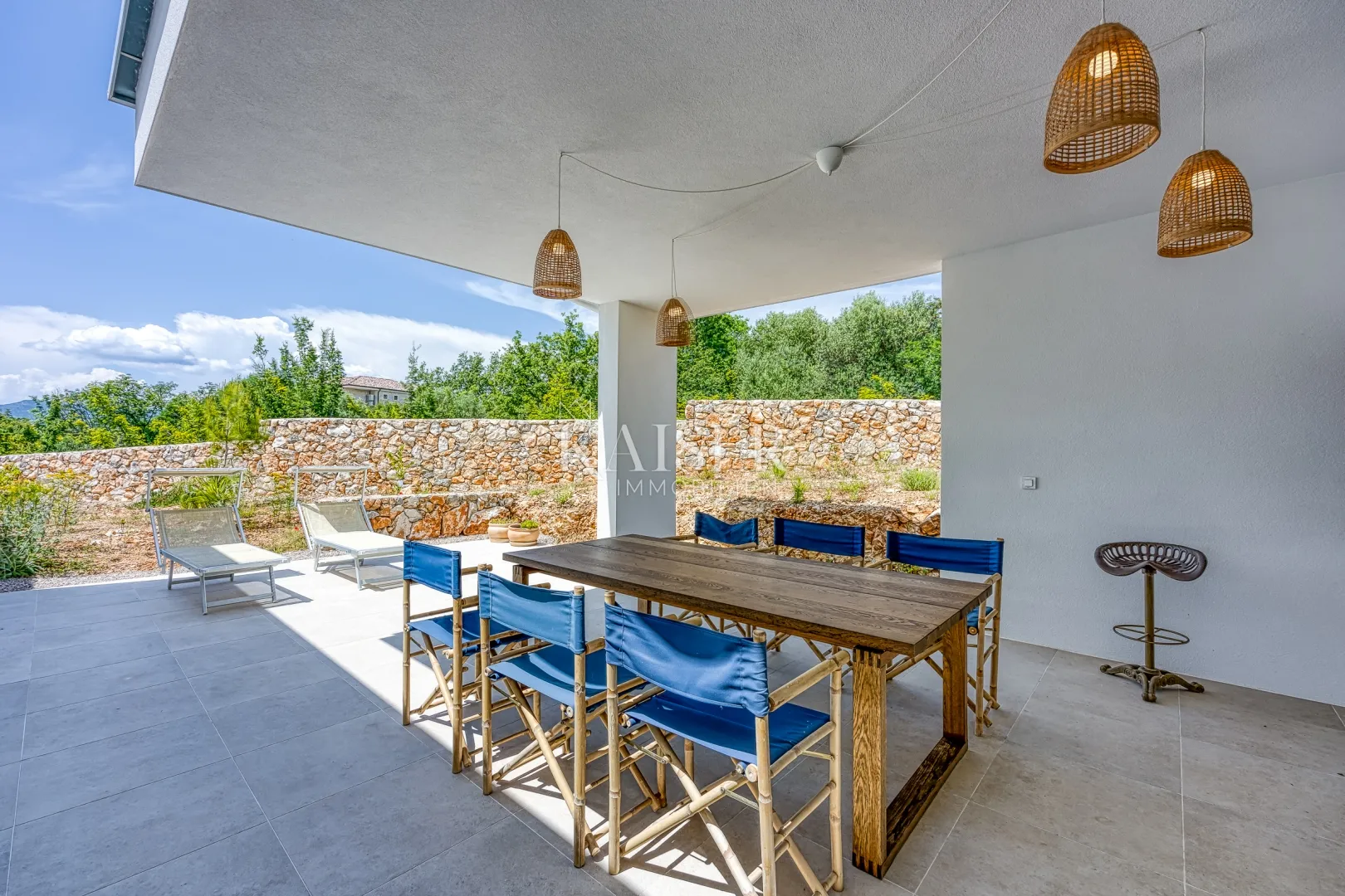 otok krk, okolica krka - predivna vila s pogledom na more, 110 m2 - slika 6
