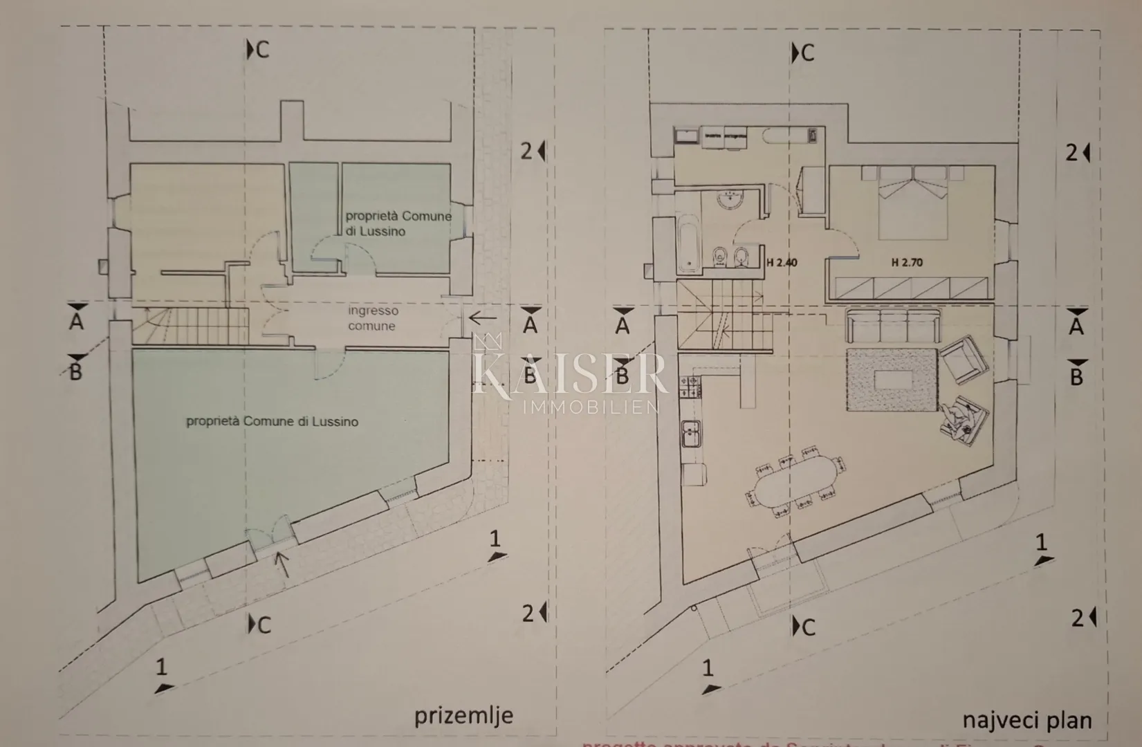 otok cres-lošinj, osor, troetažni stan 148 m2 - slika 24
