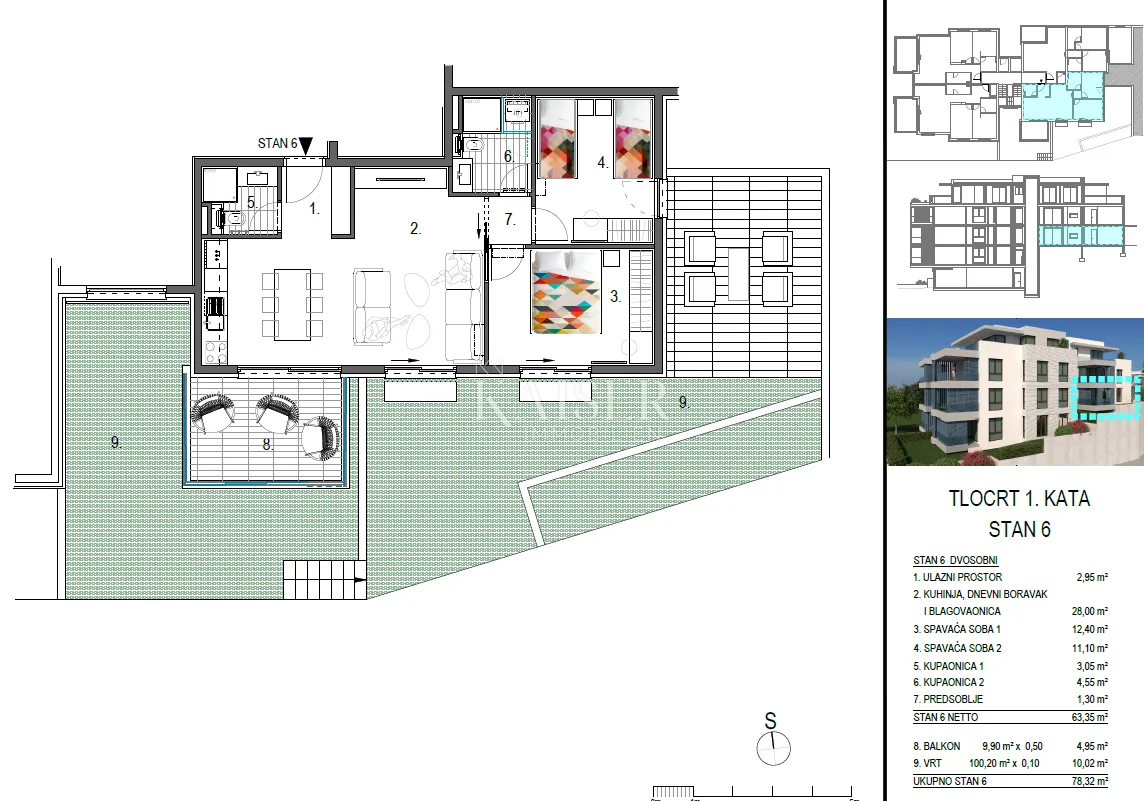 primošten - jedinstven stan s vrtom od 100 m² na prvom katu, 20m do mora - slika 7