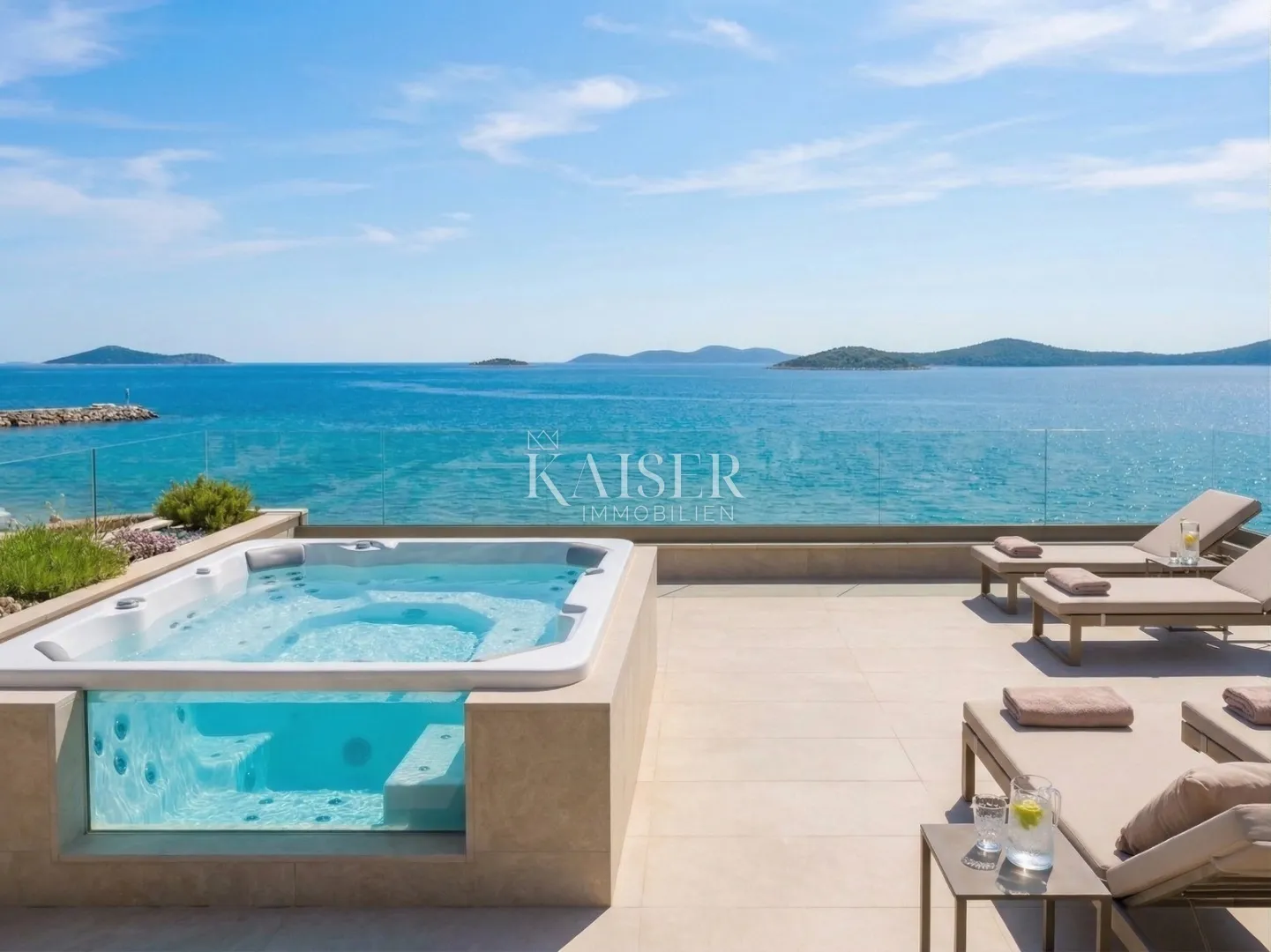 luksuzan apartman u prizemlju u prvom redu do mora – mandre, otok pag - slika 3